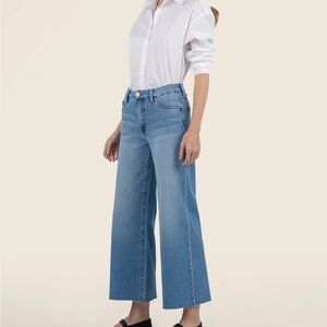 KUT Meg Blue Wash Wide-Leg Jeans